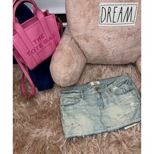 New Vintage Abercrombie & Fitch Distressed Denim Jean Skirt, Size 8